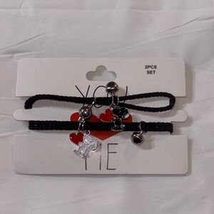 2 Snoopy with Hearts Charm Bracelets